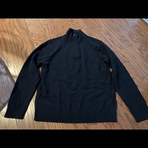 J crew lambs wool quarter zip sweater large